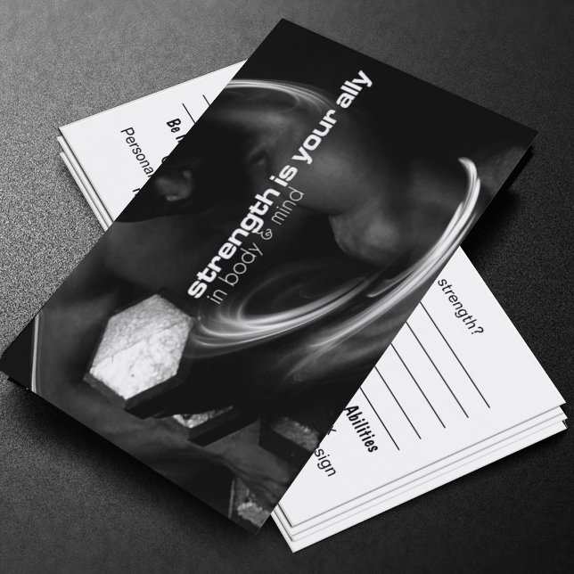 Schulungskarte für die Stärke Visitenkarte (Strength is your ally in body and mind coaching cards)