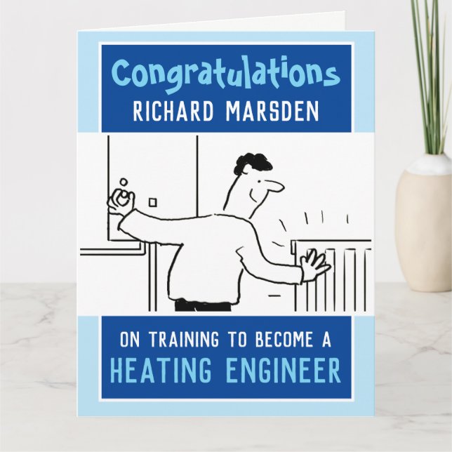 Schulungskarte für Klempner und Heizungstechniker Karte (Vorderseite)