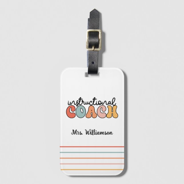 Schulungslehrer Retro Gepäckanhänger (Vorderseite Vertikal)