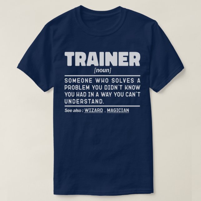 Schulungsnoun Definition Training Certified Worker T-Shirt (Design vorne)