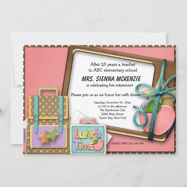 Schulveranstaltung Einladung (Vorderseite)