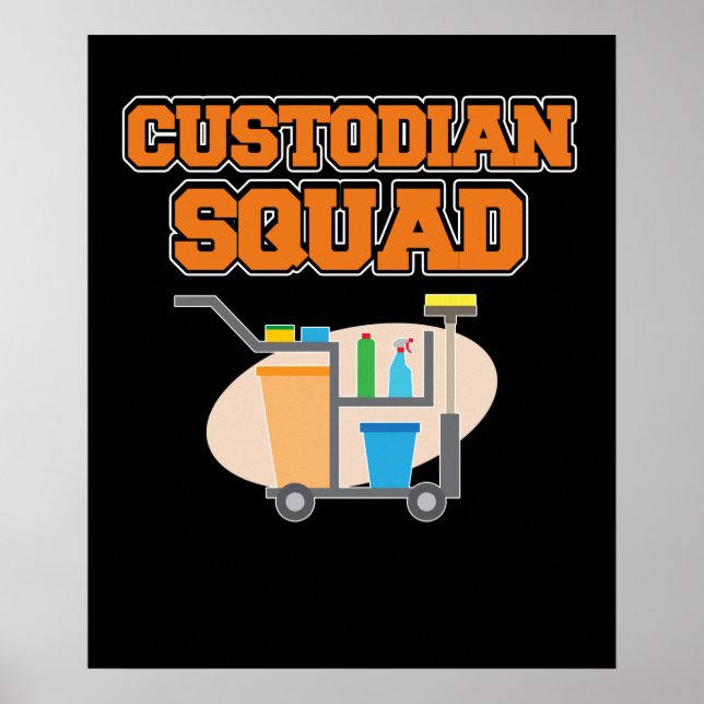 Schulverwalter Squad Stellvertreter Janitor Suppor Poster (Vorne)