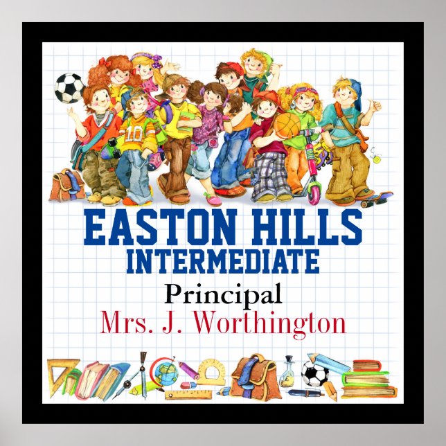 Schulverwaltung und Lehrerposter Poster (Vorne)