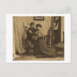 Schulwaffe Antikes Graustufen-Vintages Stereoview Postkarte