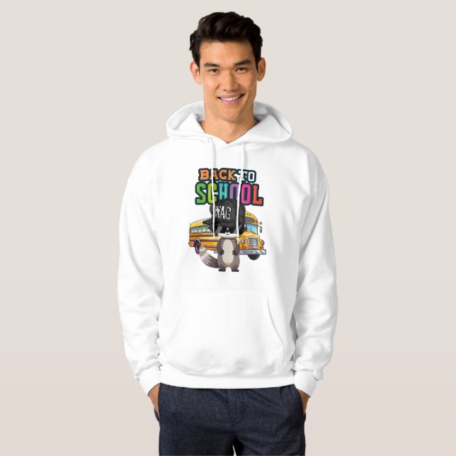 Schulwaschbär  hoodie (Vorne ganz)