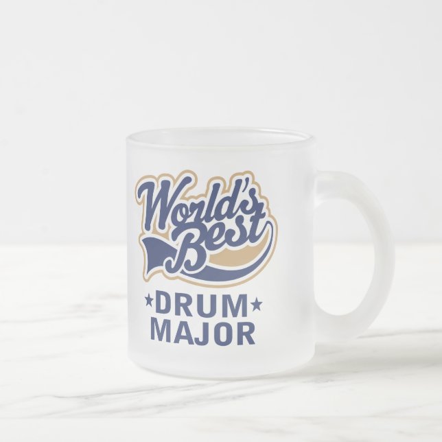 Schulweltbester Tambourmajor Geschenk Mattglastasse (Rechts)