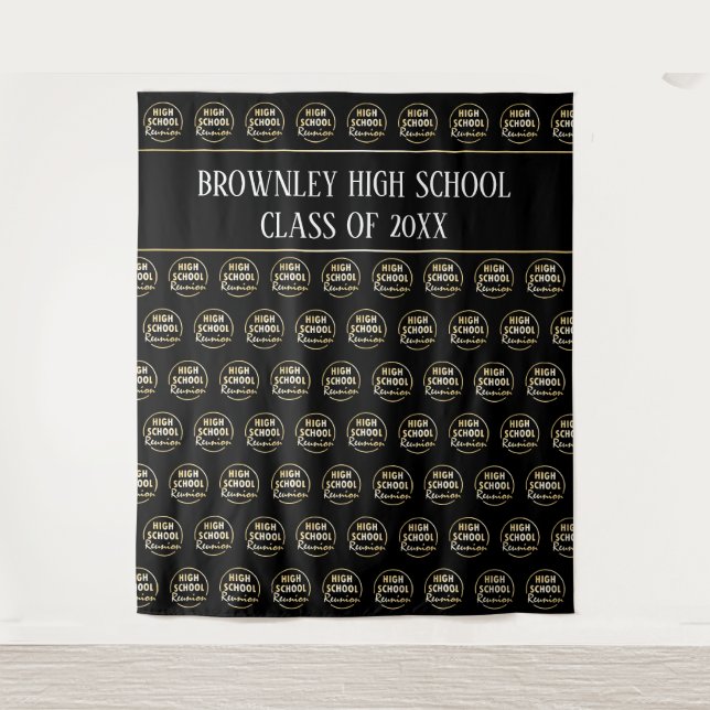 Schulwoche Wiedersehen Fotobooth im Hintergrund Wandteppich (Vorderseite)