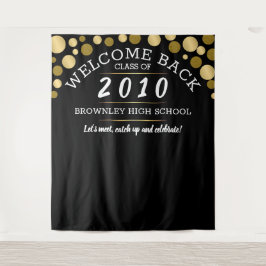 Schulwoche Wiedersehen Fotobooth im Hintergrund Wandteppich