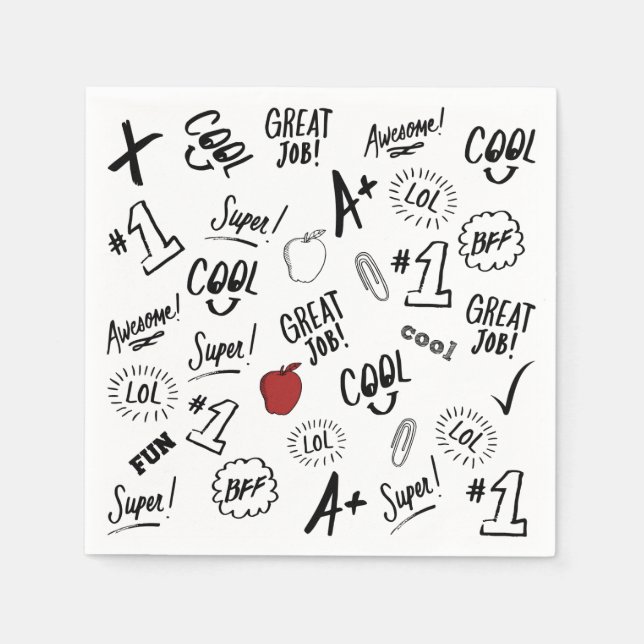 Schulzeit Serviette (Vorderseite)