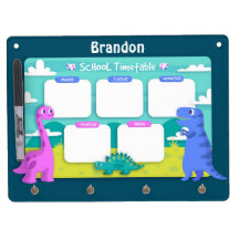 Schulzeitplan Dinosaurier Dry Erase Board