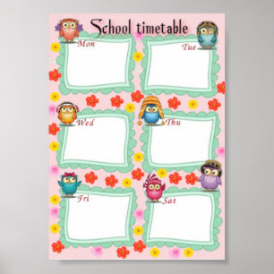 Schulzeitplan Poster