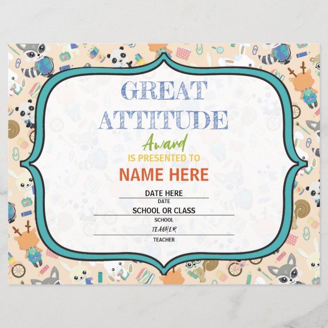 Schulzeugnis (Vorderseite)