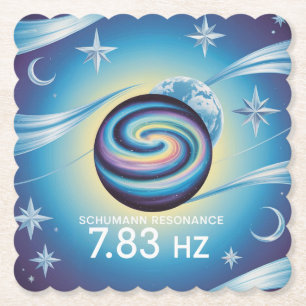 Schumann-Resonanz Himmelblaues gekerbtes Set Untersetzer