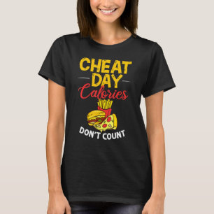 Schummeltag-Diät-Essen Workout-Zitate Fitness Gym T-Shirt
