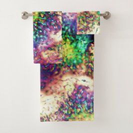 Schuppenfarbene Waagen oder Wassertropfen Badhandtuch Set