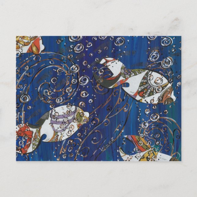 Schuppenfisch Postkarte (Vorderseite)