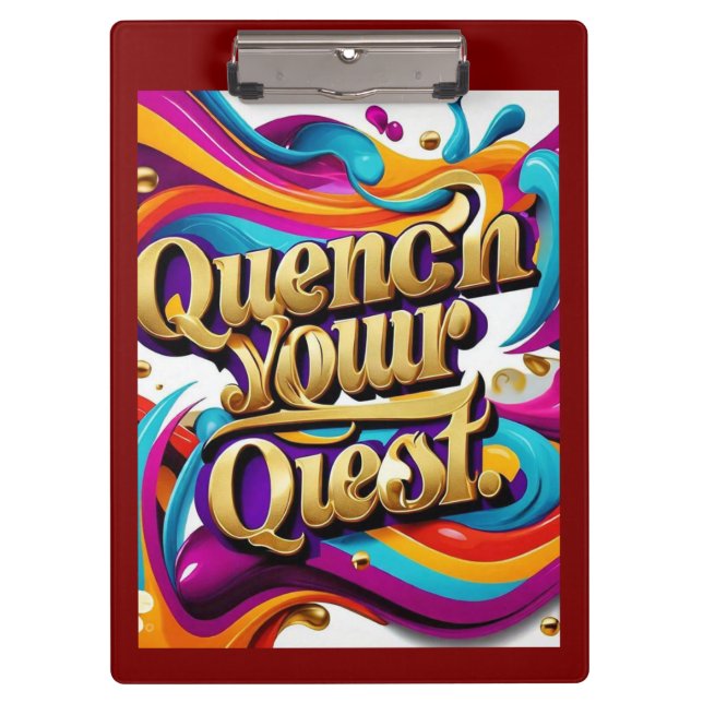 "Schüren Sie Ihr Ziel" Klemmbrett (Vorderseite)