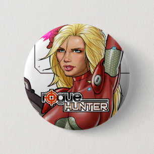 Schurken- Jäger-Knopf Button
