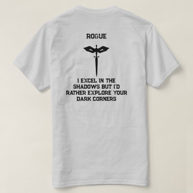 Schurken-Pick-Up-Linie T-Shirt (Design Rückseite)