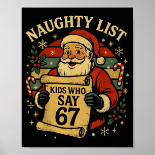 Schurkenliste Kinder, die 67 lustige Lehrer Weihna Poster