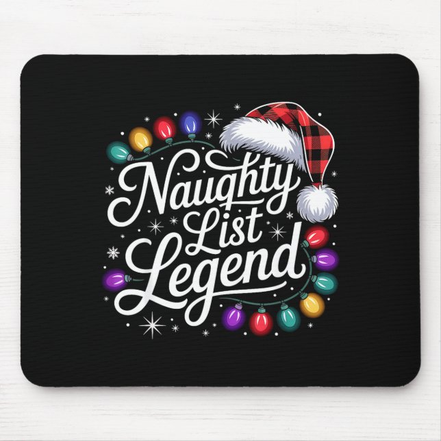 Schurkenliste Legende Weihnachtsbeleuchtung Büffel Mousepad (Vorne)