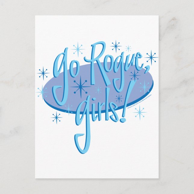 Schurkenmädchen Postkarte (Vorderseite)