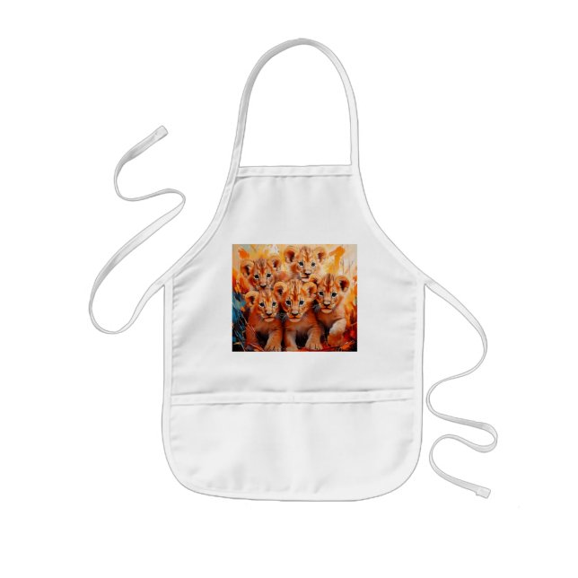 Schürze - Artwork der fünf Löwen (Vorne)