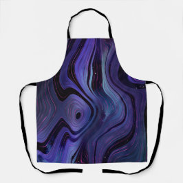 Schürze aus blauem und Lila Marmor