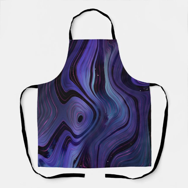 Schürze aus blauem und Lila Marmor (Vorderseite)