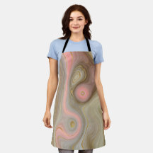 Schürze aus Rosa und Tan