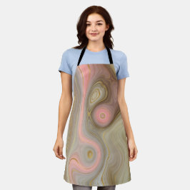 Schürze aus Rosa und Tan