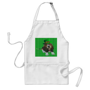 Schürze Baby Basset Hound Happy St Patricks Day