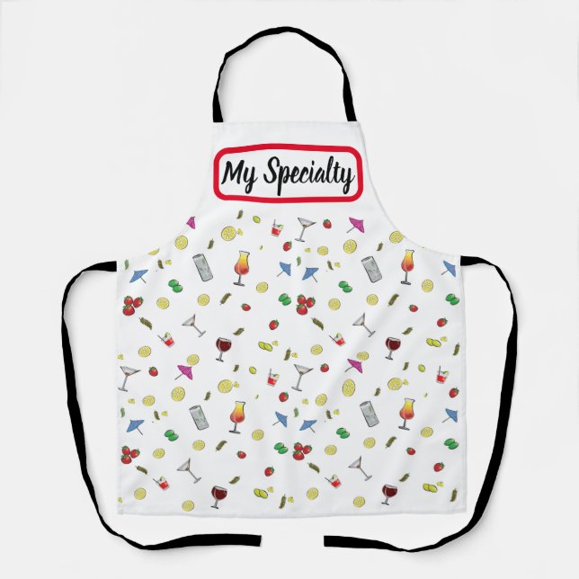 Schürze Cocktaildesign (Vorderseite)