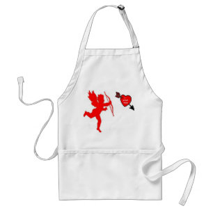 Schürze Cupid und Heart Red