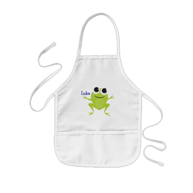 Schürze der lächelnden Frosch-die personalisierte (Vorne)