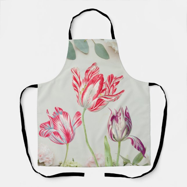 Schürze der Vintagen Tulips Blume (Vorderseite)