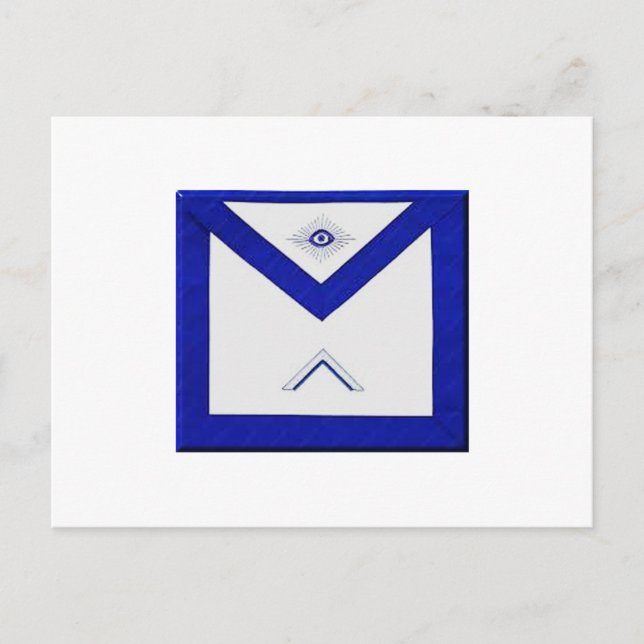Schürze des Freimaurers Postkarte (Vorderseite)
