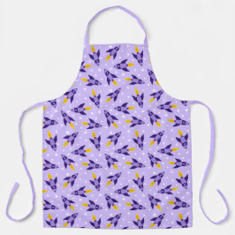 Schürze des lila Retro-Raketentyps