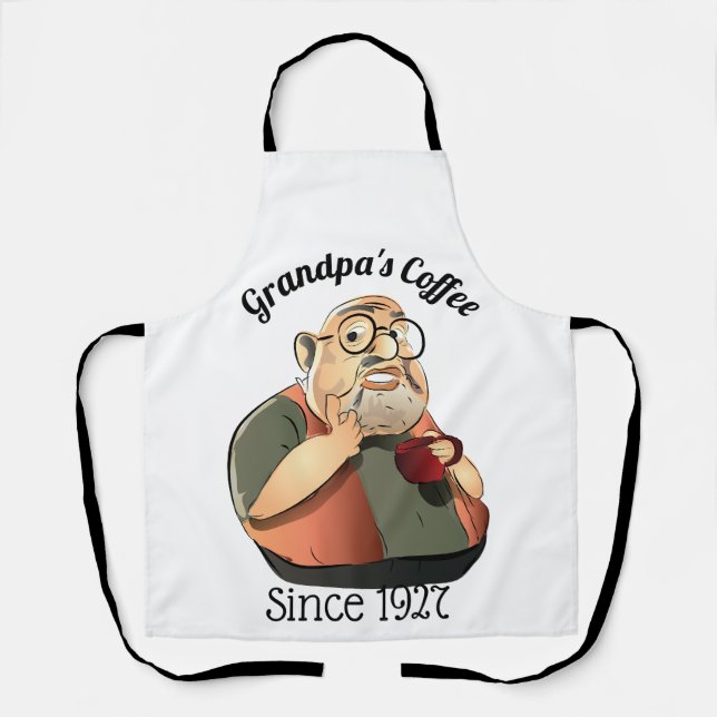 Schürze des personalisierten Opa's Coffee Shop (Vorderseite)