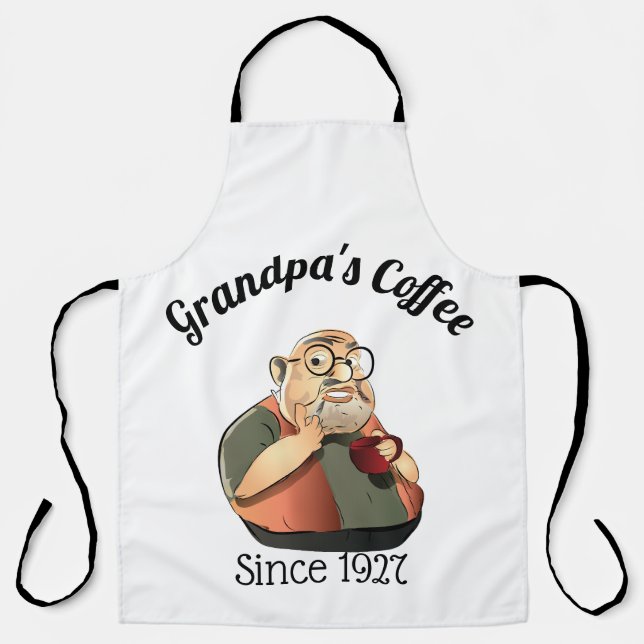 Schürze des personalisierten Opa's Coffee Shop (Vorderseite)
