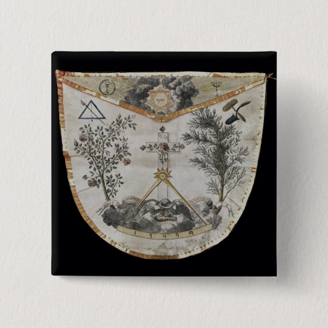 Schürze eines Meisters des Auftrages der Button (Vorderseite)