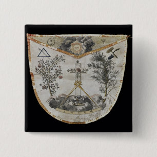 Schürze eines Meisters des Auftrages der Button