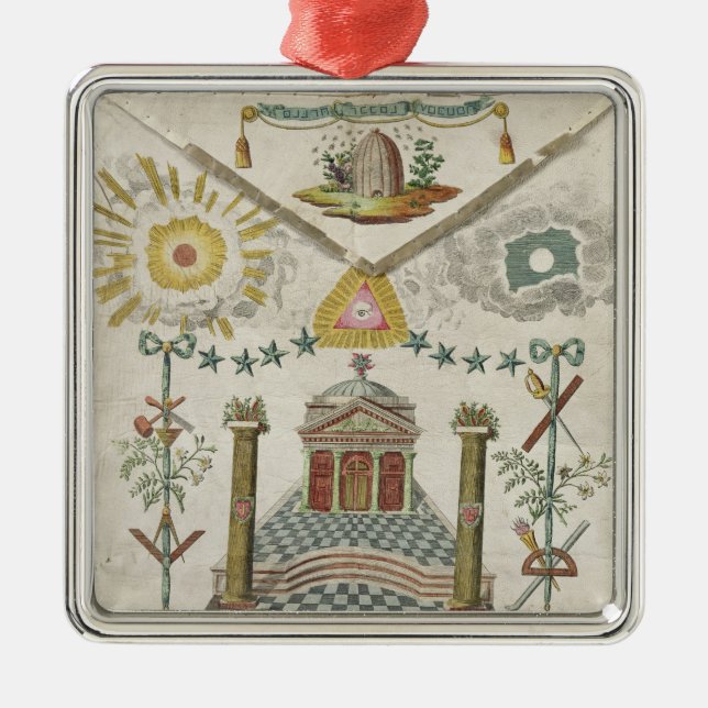 Schürze eines Meisters Heiliges-Julien Häuschens Ornament Aus Metall (Vorne)