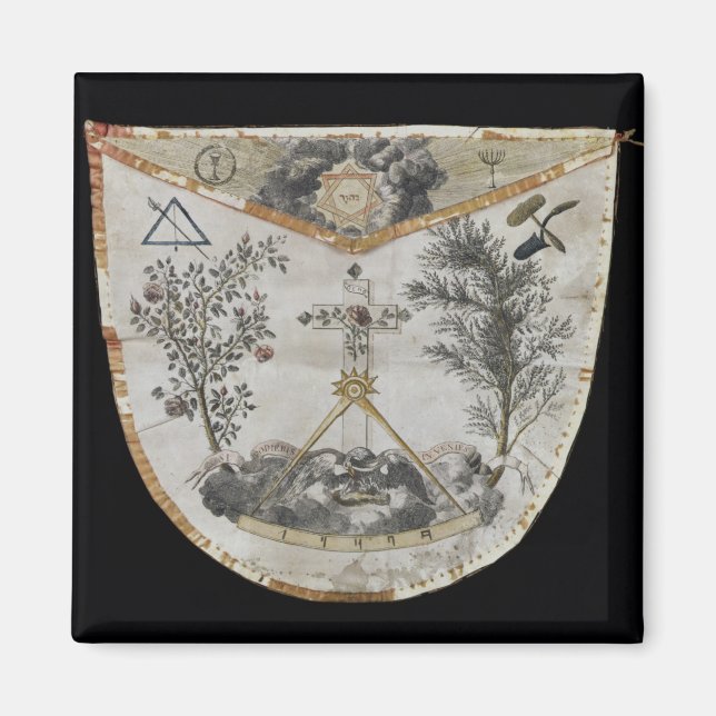 Schürze eines Ordens des Rose-Croix Magnet (Vorne)