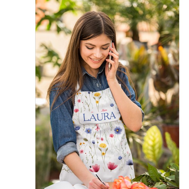 Schürze für benutzerdefinierte Gemusterte Wildblum (Von Creator hochgeladen)