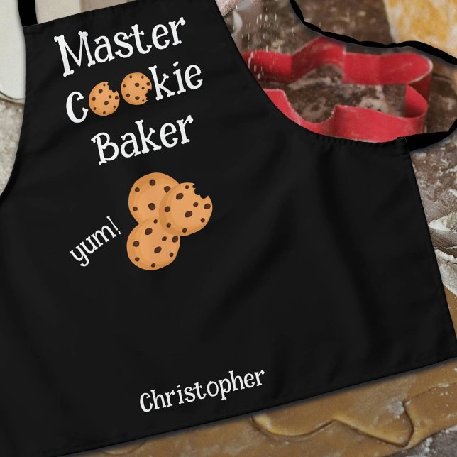 Schürze für Kinder mit schwarzem Text 'Master Cook (Von Creator hochgeladen)