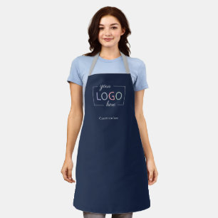 Schürze für kundenspezifische Firmenlogos Navy Blu