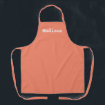 Schürze für Lachs<br><div class="desc">Personalisieren Sie die Schürze mit NAME monogramm Lachs orange und weiß. Geeignet für Köche,  Koch,  Keramik,  Keramiken,  Handwerk,  Arbeit,  Küche,  Backen,  Grillen,  Grill,  sowie Geschäfte und Geschäfte etc.</div>