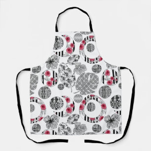 Schürze für Mehrdruck, rot und schwarz, Quilting