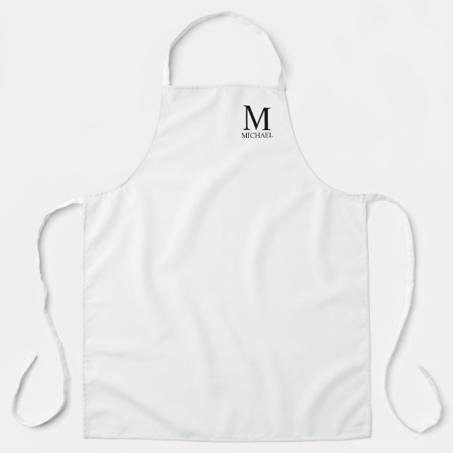 Schürze für personalisierte Monogramm und Name (Vorderseite)